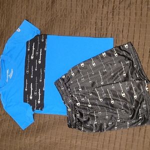 Boys short and tshirt athletic set